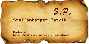 Staffenberger Patrik névjegykártya