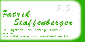 patrik staffenberger business card